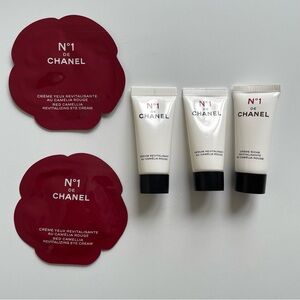 CHANEL No 1 de Chanel Revitalizing Serum Face Cream Eye Cream Camelia 5 pc Set